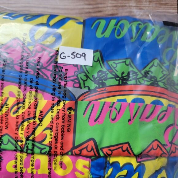 REASON Brand Anorak Jacket Men's L "Money Soup" AOP 1/4 Zip Lining Hood - Picture 10 of 10